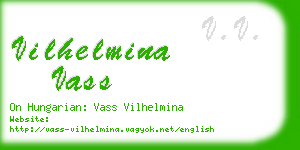 vilhelmina vass business card
